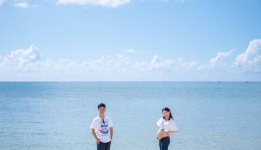 沖縄のビーチでのマタニティフォト
