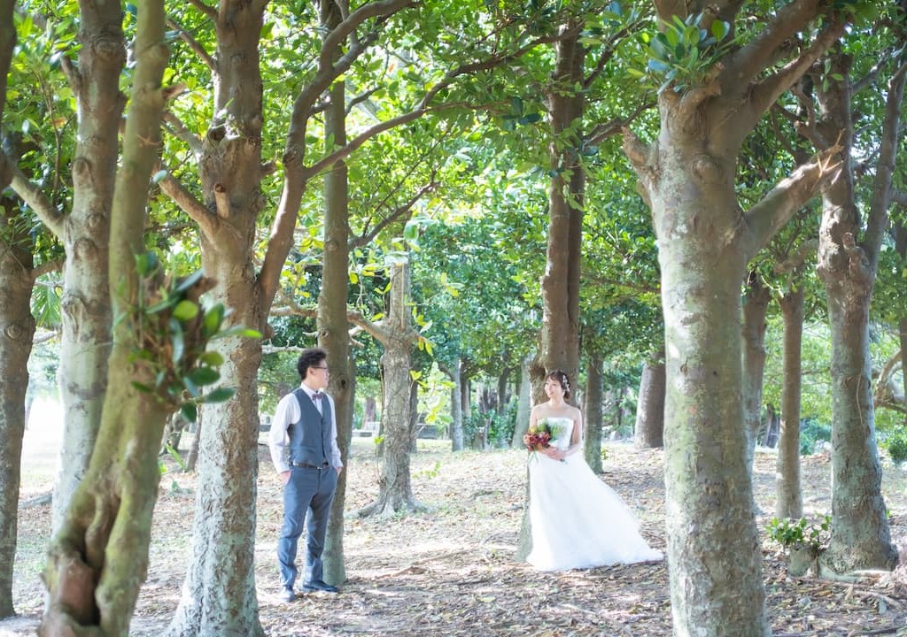 沖縄県うるま市の「石川公園」でのブライダルフォト