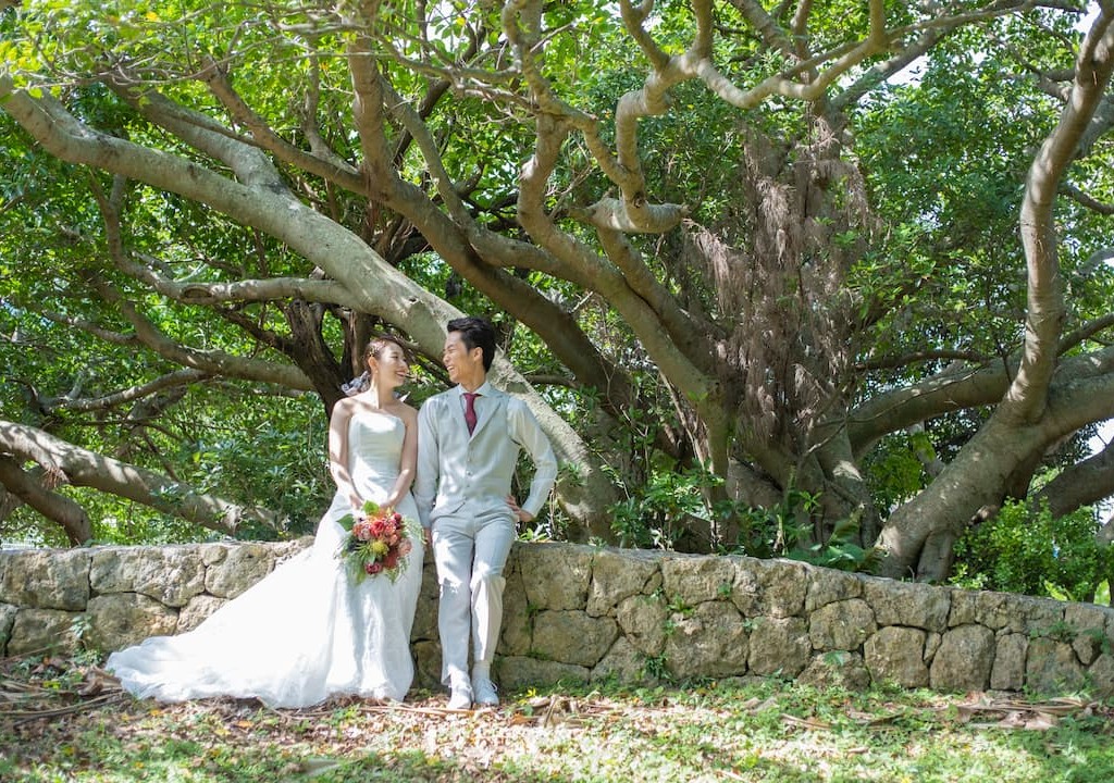 沖縄県うるま市の「石川公園」でのブライダルフォト