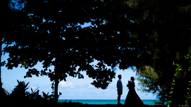 沖縄県恩納村のフォトウェディング(ビーチフォト)