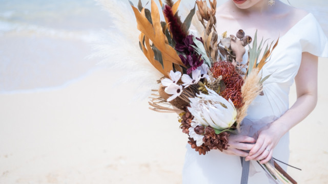 沖縄県恩納村のフォトウェディング(ビーチフォト)