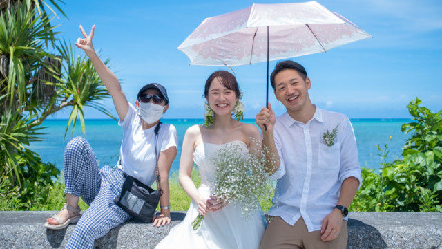 沖縄県恩納村のフォトウェディング(ビーチフォト)
