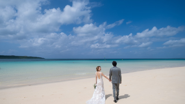 宮古島でのフォトウェディング(与那覇前浜ビーチ)