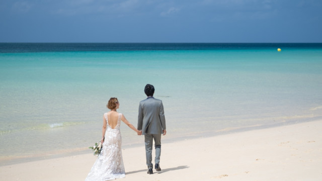 宮古島でのフォトウェディング(与那覇前浜ビーチ)