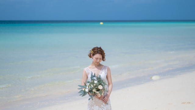 宮古島でのフォトウェディング(与那覇前浜ビーチ)