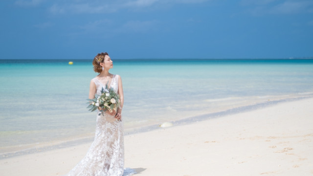 宮古島でのフォトウェディング(与那覇前浜ビーチ)