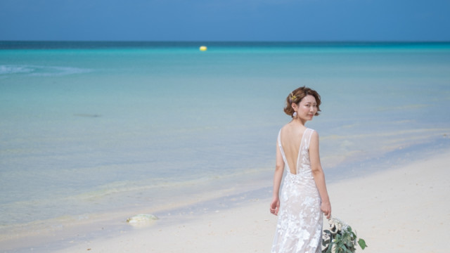 宮古島でのフォトウェディング(与那覇前浜ビーチ)