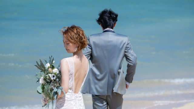 宮古島でのフォトウェディング(長北海岸)