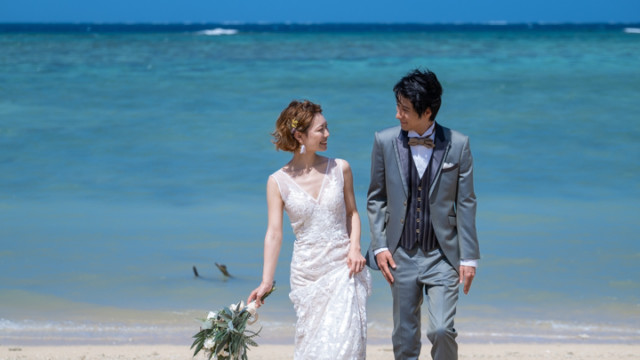 宮古島でのフォトウェディング(長北海岸)