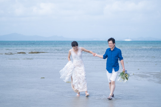 沖縄フォトウェディング(あやはし海中道路)