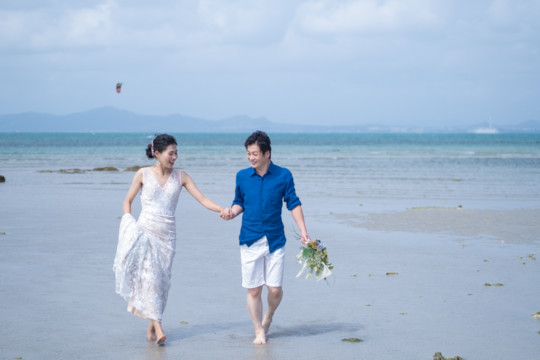 沖縄フォトウェディング(あやはし海中道路)