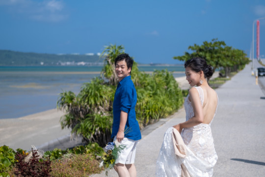 沖縄フォトウェディング(あやはし海中道路)