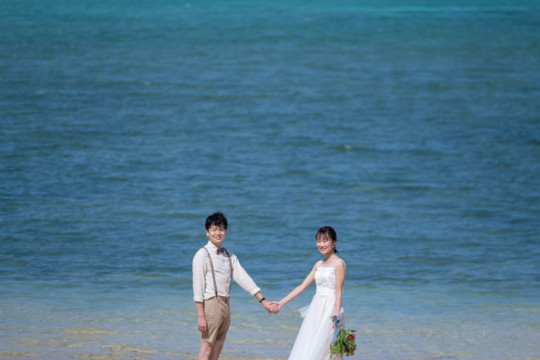 沖縄フォトウェディング(仲泊海岸)