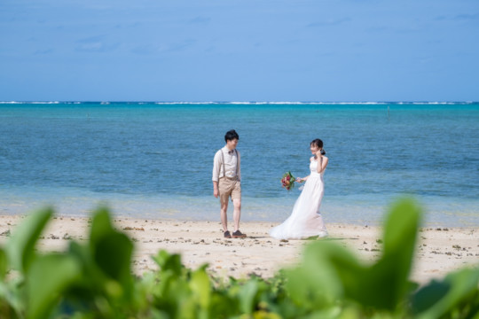 沖縄フォトウェディング(仲泊海岸)