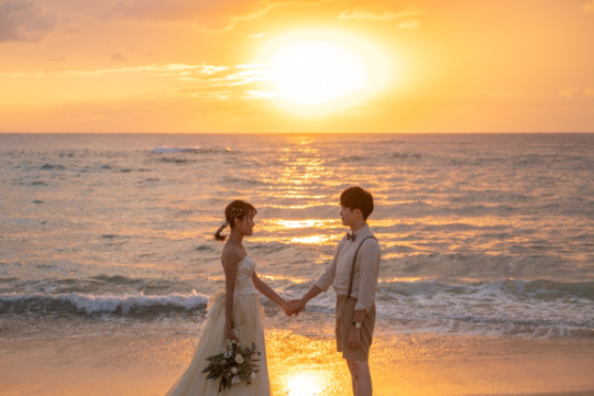 沖縄フォトウェディング(サンセット撮影)