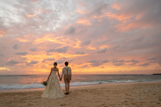 沖縄フォトウェディング(サンセット撮影)