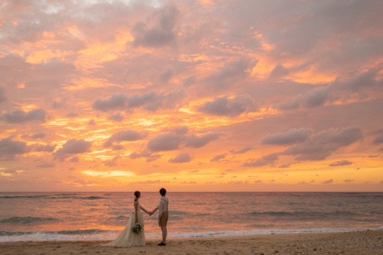 沖縄フォトウェディング(サンセット撮影)