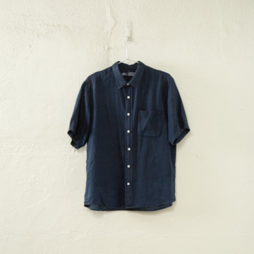 半袖シャツ⑤(ネイビー)-L