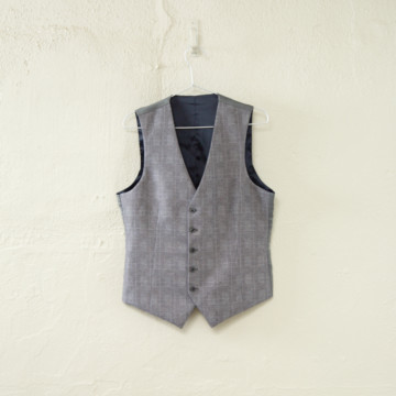 ベスト⑤(グレーグレンチェック)-M~L