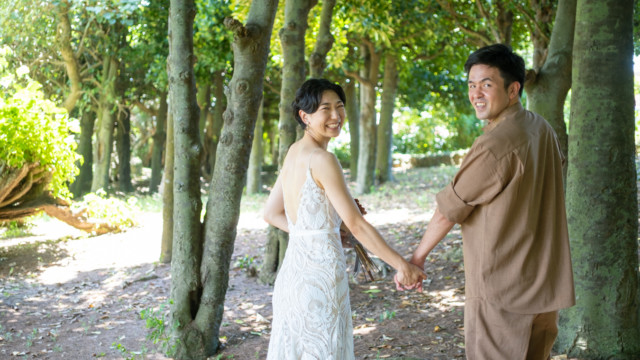 石川公園でのフォトウェディング