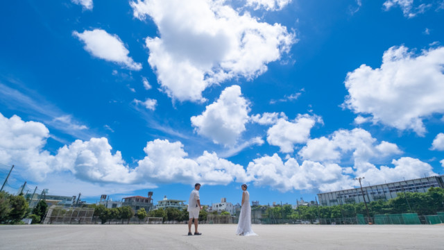 普天間高校でのフォトウェディング