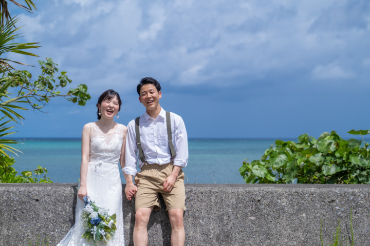 沖縄フォトウェディング(仲泊海岸)