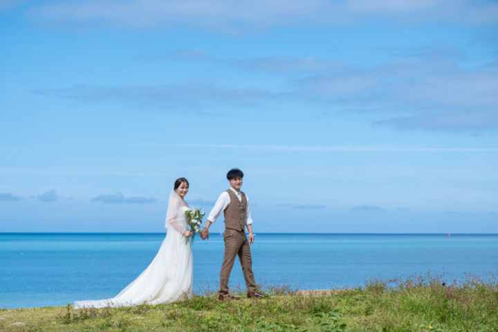沖縄フォトウェディング 仲泊海岸