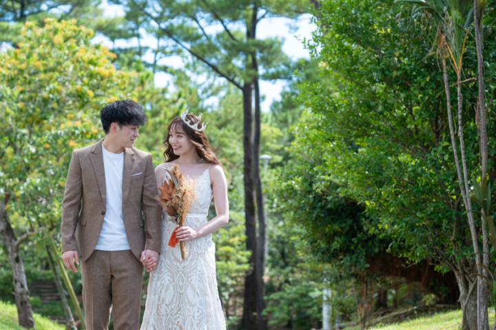 沖縄フォトウェディング(馬場緑地公園)