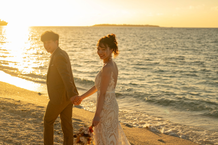 沖縄フォトウェディング(サンセット撮影)
