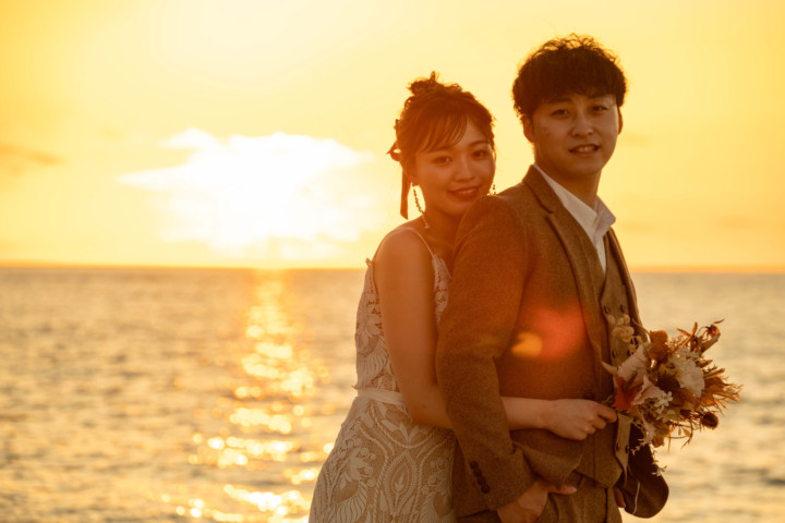 沖縄フォトウェディング(サンセット撮影)
