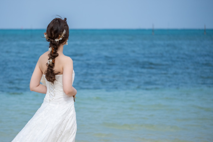 沖縄フォトウェディング(編みおろし)