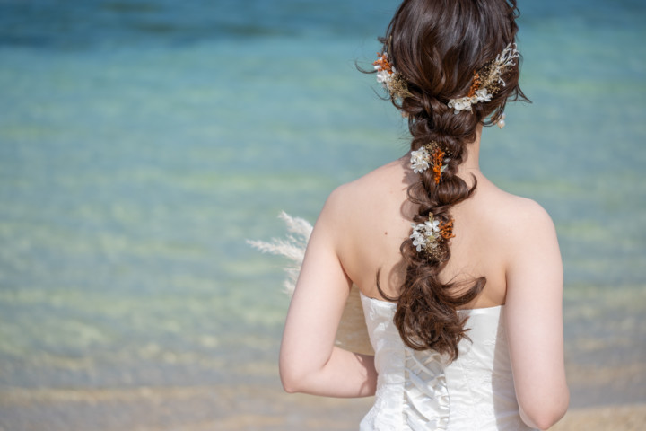 沖縄フォトウェディング(編みおろし)