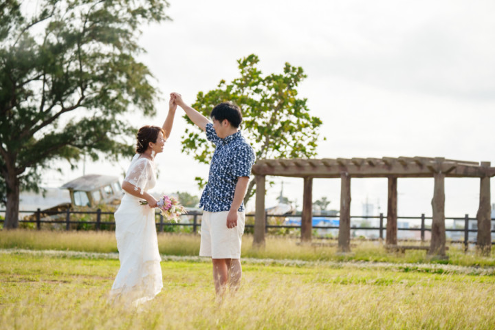 沖縄フォトウェディング(浜漁港緑地公園)