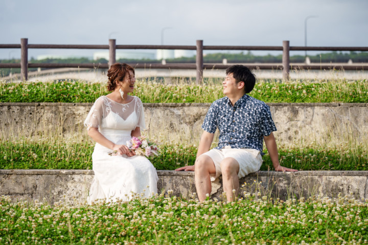 沖縄フォトウェディング(浜漁港緑地公園)