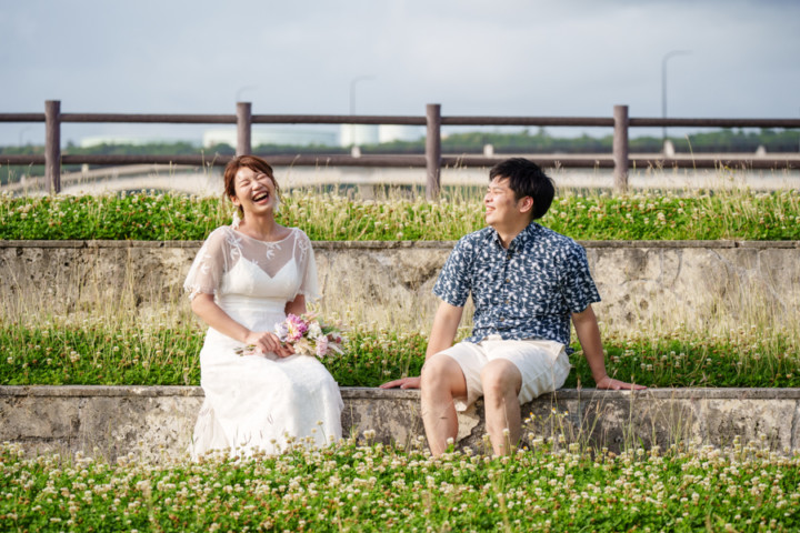 沖縄フォトウェディング(浜漁港緑地公園)
