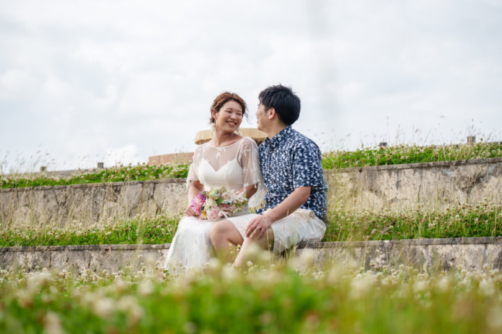 沖縄フォトウェディング(浜漁港緑地公園)