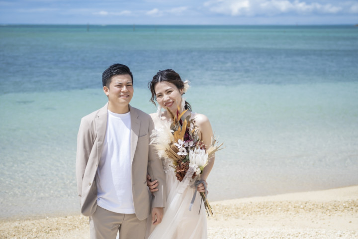 沖縄フォトウェディング(仲泊海岸)