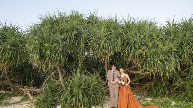 沖縄フォトウェディング(グリーン)(カラードレス)