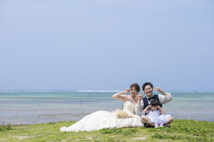 沖縄フォトウェディング 仲泊海岸