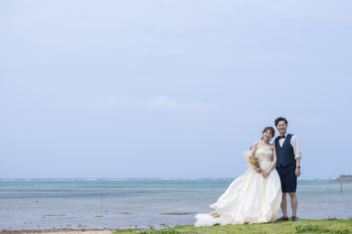 沖縄フォトウェディング 仲泊海岸