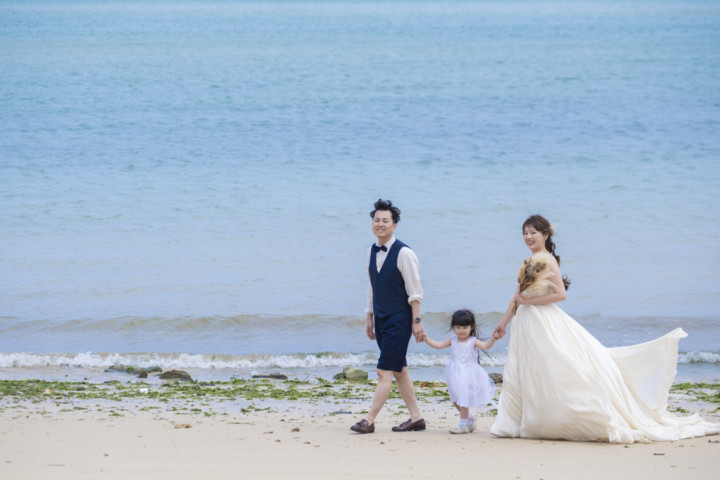 沖縄フォトウェディング 仲泊海岸
